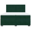 vidaXL Sommier &agrave; lattes de lit et matelas Vert fonc&eacute; 200x200cm Velours
