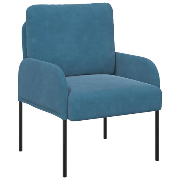 vidaXL Canap&eacute;s avec coussin 55cm Bleu Contreplaqu&eacute;