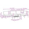 vidaXL Ensemble de Canap&eacute;s Uni 5 pcs Beige Bois d'Acacia Massif