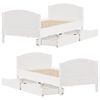 vidaXL Cadre de lit sans matelas blanc 90x200 cm bois de pin massif