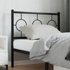 vidaXL T&ecirc;te de lit de remplacement m&eacute;tal noir 90 cm