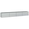 vidaXL Lit sur&eacute;lev&eacute; de jardin 320x40x45 cm Acier galvanis&eacute; Argent&eacute;