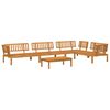 vidaXL Ensemble de Canap&eacute;s Uni 5 pcs Taupe Bois d'Acacia Massif