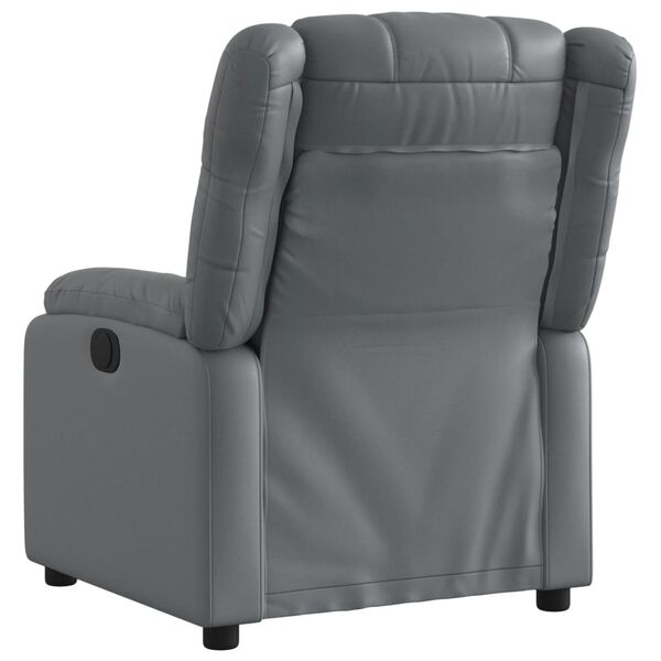 vidaXL Fauteuil inclinable Gris Similicuir