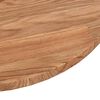 vidaXL Dessus de table rond Marron clair &Oslash;80x1,5 cm Bois ch&ecirc;ne trait&eacute;