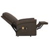 vidaXL Fauteuil de massage Marron fonc&eacute; Tissu
