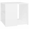 vidaXL Table d'appoint blanc 50x50x45 cm bois d'ing&eacute;nierie