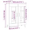 vidaXL Buffet sonoma gris 69,5x34x90 cm bois d'ing&eacute;nierie