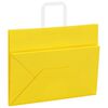 vidaXL Sacs en papier 250 pcs avec poign&eacute;es jaune 32x17x25 cm