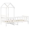 vidaXL Lit de jour avec toit sans matelas blanc 80x200 cm bois massif