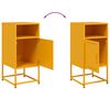 vidaXL Tables de chevet 2 pcs jaune moutarde 36x39x78 cm acier