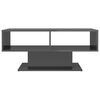 vidaXL Table basse gris brillant 103,5x50x44,5 cm bois d'ing&eacute;nierie
