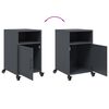 vidaXL Tables de chevet 2 pcs anthracite 36x39x59 cm acier