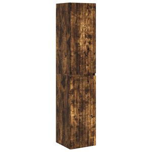 vidaXL Cabinet de Salle de Bain Mural Ch&ecirc;ne fum&eacute; 33 x 34,5 x 160 cm