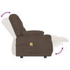 vidaXL Fauteuil de massage inclinable porte-gobelets 4 places taupe