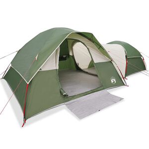 vidaXL Tente de camping 5 personnes vert imperm&eacute;able