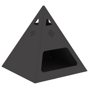vidaXL Brasero Noir 50 x 50 x 51 cm Acier patin&eacute;
