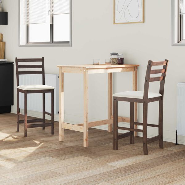 vidaXL Chaises de salle &agrave; manger 2 pcs Marron Clair