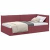 vidaXL Cadre de lit d'angle Bordeaux 100 x 200 cm tissu