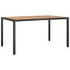 vidaXL Ensemble &agrave; manger de jardin coussins 7pcs Noir R&eacute;sine tress&eacute;e
