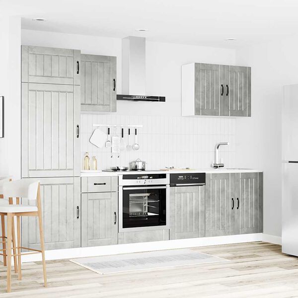 vidaXL Ensemble d'armoires de cuisine 7 pcs Lucca bois d'ing&eacute;nierie