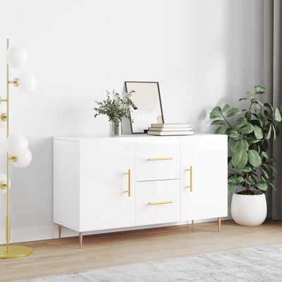 vidaXL Buffet blanc brillant 100x36x60 cm bois d'ingénierie