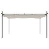 vidaXL Pergola avec toit r&eacute;tractable cr&egrave;me 395x292x230 cm