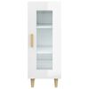 vidaXL Buffet Blanc brillant 34,5x34x90 cm Bois d'ing&eacute;nierie