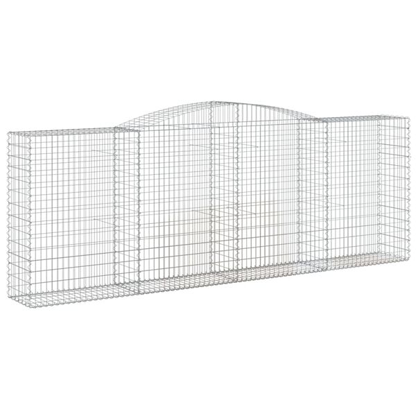 vidaXL Paniers &agrave; gabions arqu&eacute;s 5 pcs 400x50x140/160 cm Fer galvanis&eacute;