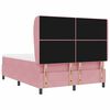 vidaXL Lit &agrave; ressorts avec matelas Rose 190 x 140 cm Polyester