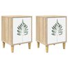 vidaXL Table de chevet HANAU 2 pc Ch&ecirc;ne Sonoma 36 x 33 x 50 cm