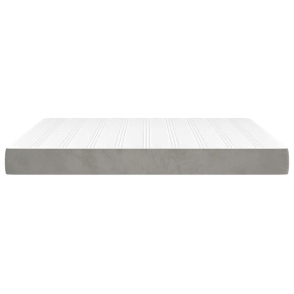 vidaXL Matelas de lit à ressorts ensachés Gris clair 160x200x20 cm