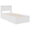 vidaXL Cadre de lit Blanc 75 x 190 cm Bois d'ing&eacute;nierie