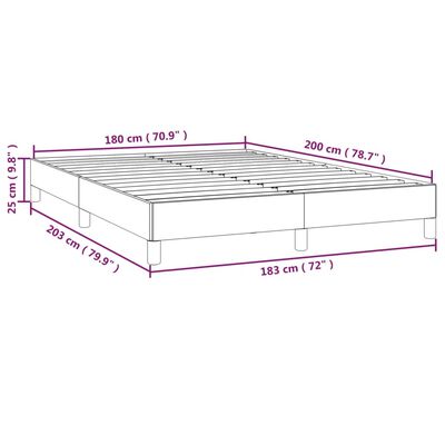 vidaXL Cadre de lit sans matelas noir 180x200 cm similicuir