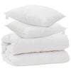 vidaXL Couette avec Oreillers avec oreiller 3 pc Blanc Microfibre