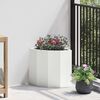 vidaXL Jardini&egrave;re d'Angle Blanc 30 x 30 x 35 cm Acier