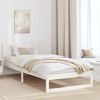 vidaXL Cadre de lit avec t&ecirc;te de lit Blanc 75 x 190 cm Pin massif