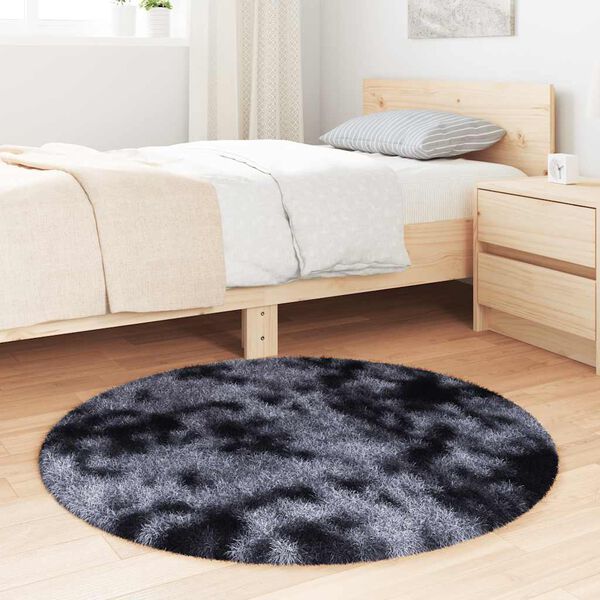 vidaXL Tapis Shaggy à poils longs NAVARRA gris foncé 100x100 cm