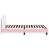 vidaXL Cadre de lit pour enfants avec t&ecirc;te de lit Rose 80 x 200 cm PU