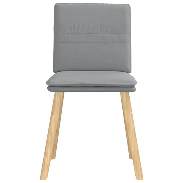vidaXL Chaises &agrave; manger lot de 4 gris clair tissu