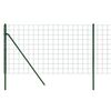 vidaXL Cl&ocirc;ture en treillis m&eacute;tallique vert 1,1x25 m acier galvanis&eacute;