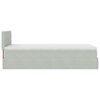 vidaXL Cadre de lit ottoman et matelas gris clair 100x200 cm velours