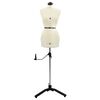 vidaXL Forme de Robe Ajustable F&eacute;minine Cr&egrave;me s Velours