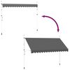 vidaXL Auvent manuel r&eacute;tractable 400 cm Anthracite