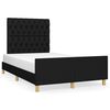 vidaXL Cadre de lit sans matelas noir 120x190 cm tissu