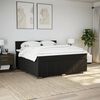 vidaXL Sommier &agrave; lattes de lit avec matelas Noir 180x200 cm Tissu