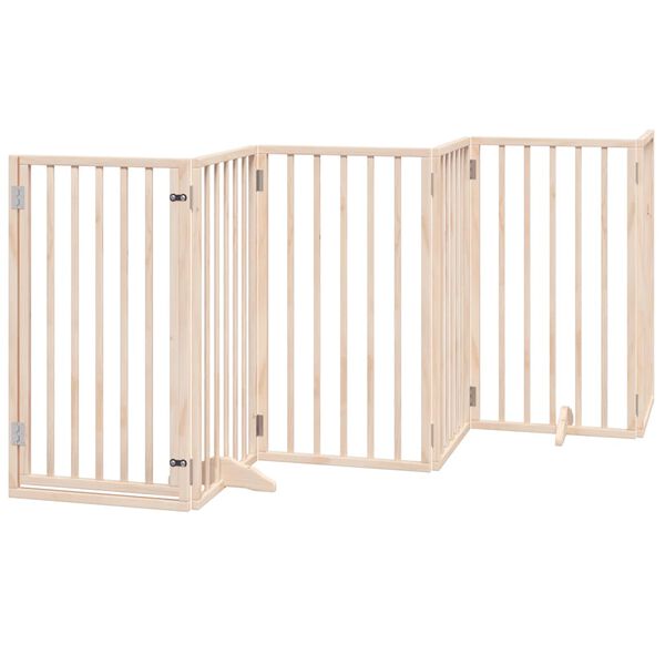 vidaXL Barri&egrave;re pour chien porte pliable 15 panneaux bois de peuplier