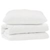 vidaXL Ensemble de Duvet avec oreiller 2 pi&egrave;ces Blanc Microfibre