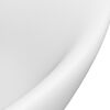 vidaXL Lavabo ovale de luxe &agrave; trop-plein Blanc mat 58,5x39cm C&eacute;ramique