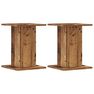 vidaXL Supports de haut-parleurs 2 pcs vieux bois bois d'ingénierie